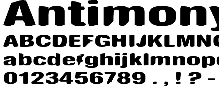 Antimony Funk font